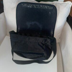 Kate Spade New York Women's Black Nylon Flap Messenger Bag Handbag